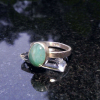 Handmade Opal Ring 925 Sterling Silver with Natural Peruvian Andean Blue Green O