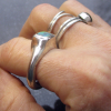 Handmade Australian Opal Ring 925 Sterling Silver Size 8 Rings for Women