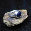 Handmade Blue Goldstone Ring Size 6.5 Set in 925 Sterling Silver Galaxy Ring wit