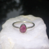 Handmade Pink Tourmaline Ring 925 Sterling Silver Size 6 Stacking Rings Silver R