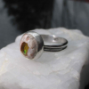 Handmade Cantera Opal Ring 925 Sterling Silver Size 7 Natural Opal from Mexico B