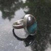 Handmade Indonesian Opal Ring 925 Sterling Silver Made with Indonesian Opalized