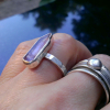 Handmade Amethyst Ring Sterling Silver Purple Gemstone Ring