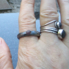 Handmade Ruby Crystal Ring Cast in 925 Sterling Silver Size 8 1/4 Ring with Textured Oxidized Finish Handmade Ruby Crystal Ring Cast in 925 Sterling Silver Size 8 1/4 Ring with Text