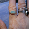 Handmade Opal Ring  Sterling Silver Size 6.5 Australian Opal Rings for Women
