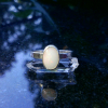 Handmade Opal RingnSterling Silver, Size 7 Australian Opal Rings for Women