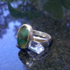 Handmade Opal Ring 925 Sterling Silver Indonesian Opalized Wood Size 7