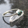 Turquoise Sterling Silver Stacking Ring in Size 8 December Birthstone Handmade G