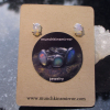Australian Opal Sterling Silver Stud Earrings: 8mm Oval Australian Opal Sterling Silver Stud Earrings: 8mm Oval