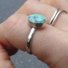 Handmade Turquoise Sterling Silver Stacking Ring in Size 7 December Birthstone G