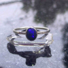 Australian Opal Silver Ring 925 Sterling Silver Size 6 HandmadeRings for Women