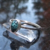 Turquoise Sterling Silver Stacking Ring in Size 9 December Birthstone Handmade Gift for Women Turquoise Sterling Silver Stacking Ring in Size 9 December Birthstone Handmade G