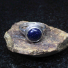 Handmade Blue Goldstone Ring Size 6.5 Set in 925 Sterling Silver Galaxy Ring wit