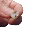Australian Opal Sterling Silver Stud Earrings: 8mm Oval Australian Opal Sterling Silver Stud Earrings: 8mm Oval