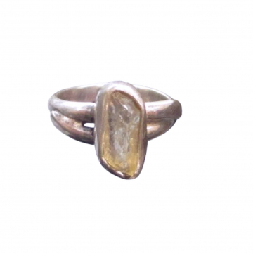 Handmade Oregon Sunstone Ring Sterling Silver Rough Crystal Rings for Women Size