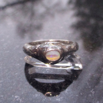 Handmade Opal Ring 925 Sterling Silver Natural Australian Opal Rings for Women S