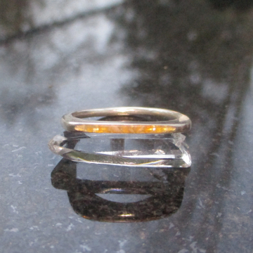 Handmade Opal Ring 925 Sterling Silver with Natural Orange Opal Size 6 3/4